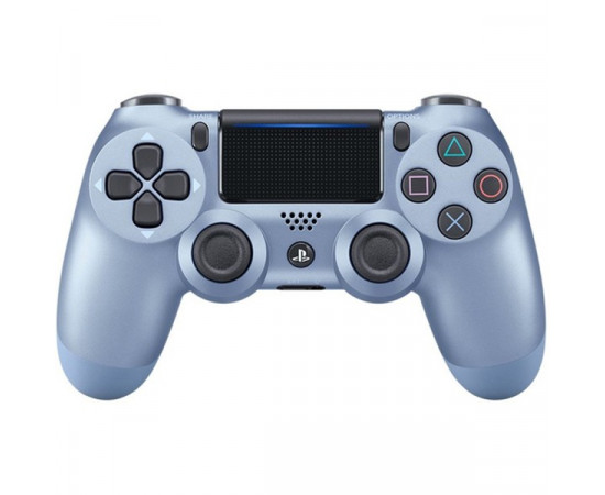 სათამაშო კონსოლი - Sony PlayStation DualShock 4 Controller V2 - Titanium Blue