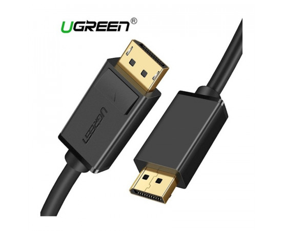 ვიდეო კაბელი - UGREEN DP102 (10244) DP male to male cable 1M DisplayPort 4K 60Hz DP 1.2 Version Ultra HD 3D Cord for HDTV PC Graphics Card for Laptop Projector Displayport Cable