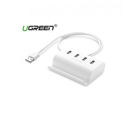 USB ჰაბი - UGREEN CR123 (30224) USB 2.0 4 Port HUB 1m White
