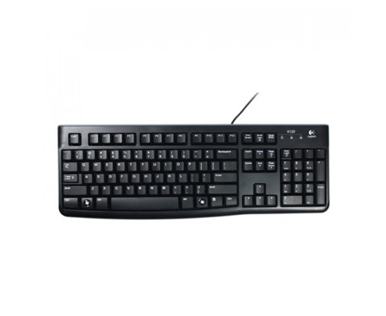 კლავიატურა - LOGITECH Corded Keyboard K120 EER Russian layout Black