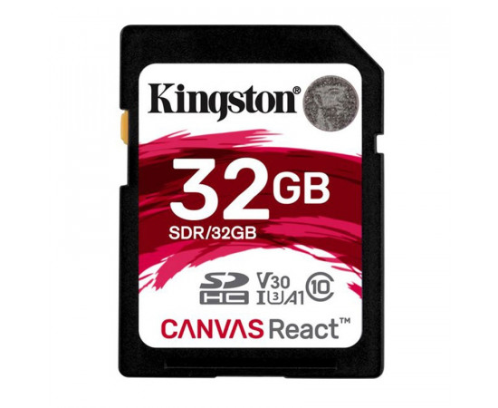 მეხსიერების ბარათი - Kingston 32GB Canvas React (SDR/32GB)
