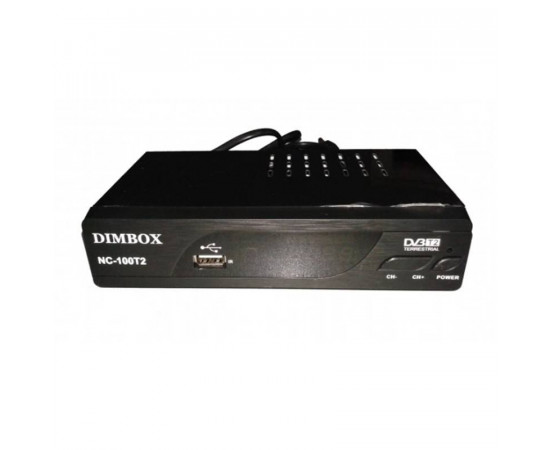 TV მიმღები - DIMBOX NC-100T2 DVB-T2 DIM BOX USB HDMI output black