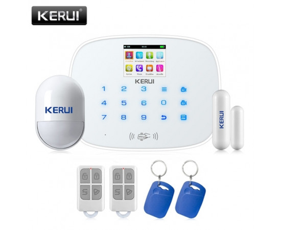 დაცვის GSM სისტემა - KERUI G19 GSM RFID Disalarm Smart Socket Infrared Security Motion Movement Wired Siren Sensor Detector Home Smart Alarm System