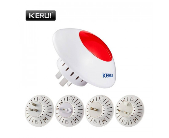 სირენა - KERUI  Wireless Flashing Siren Alarm Flash Horn Red Light Strobe Siren 433 MHz suit for most Alarm System hot product Wireless Siren
