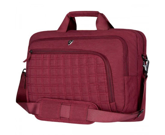 ნოუთბუქის ჩანთა-2E Laptop Bag, CrossSquares 16", Burgundy(2E)