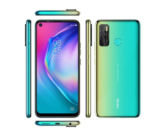 TECNO მობილური ტელეფონი Camon 15 (CD7) 4/128Gb Dual SIM Shoal Gold(ტექნო)