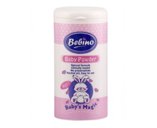 Bebino ბავშვის პუდრი 50გრ ვარდისფერი (ბებინო)