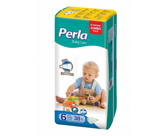 Perla ბავშვის საფენი ჯამბო ბეიბი 15+ კგ ექსტრა ლარჯი N38 (პერლა)