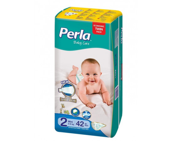 Perla ბავშვის საფენი თვინ ბეიბი 3-6 კგ მინი N42 (პერლა)
