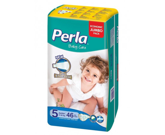 Perla ბავშვის საფენი ჯამბო ბეიბი 11-18 კგ ჯუნიორი N46 (პერლა)