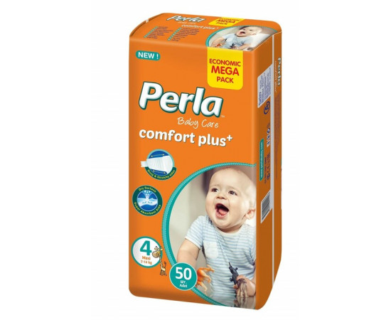 Perla ბავშვის საფენი მეგა ბეიბი 7-14 კგ მაქსი N50 (პერლა)
