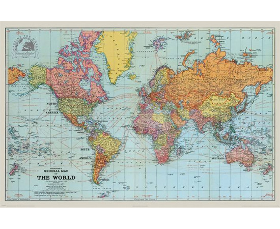 Stanfords General Map Of The World (Colour) Maxi Poster