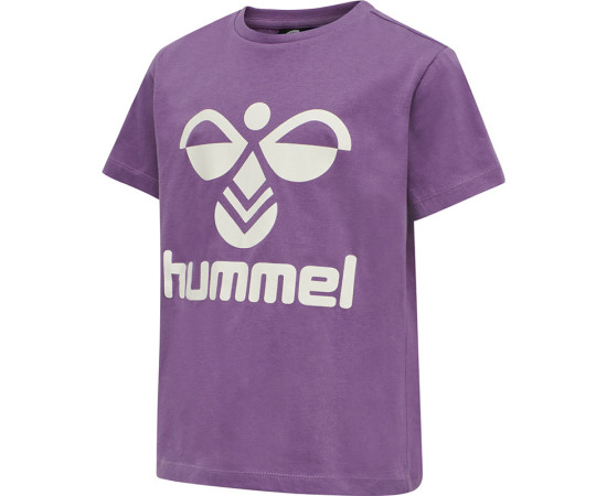 HMLTRES ბავშვის მოკლემკლავიანი მაისური Hummel (ჰუმელი), ფერი: იასამნისფერი, ზომა: 104