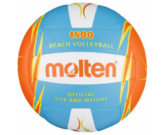 სანაპიროს ფრენბურთის ბურთი MOLTEN V5B1501-B გარე მოხმარების, სინთ. ტყავი