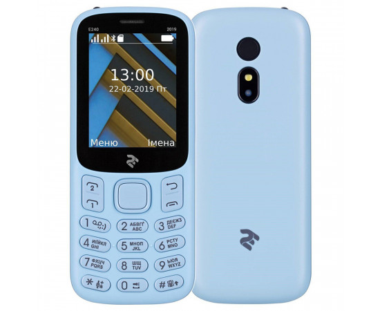2E მობილური ტელეფონი E240 2019 Dual SIM ცისფერი