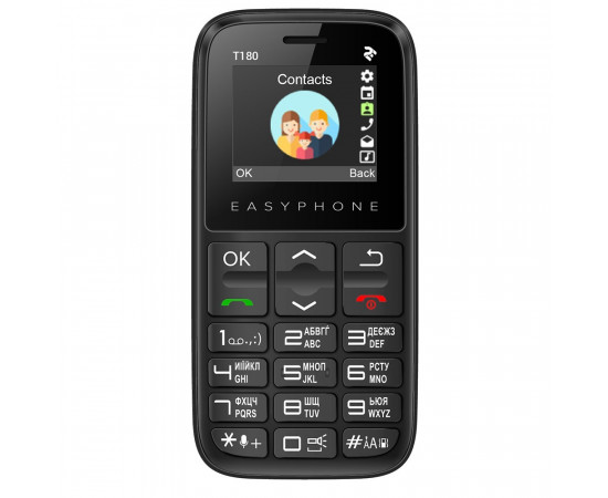 2E მობილური ტელეფონი T180 2020 Dual SIM შავი
