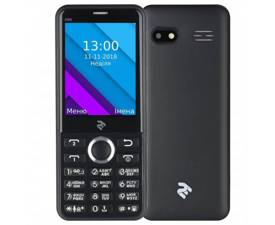 2E მობილური ტელეფონი E280 2018 Dual SIM შავი