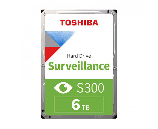 Toshiba მყარი დისკი HDWT860UZSVA S300 Surveillance 6ТБ, 3.5", 5400RPM, 256MB, SATA-III