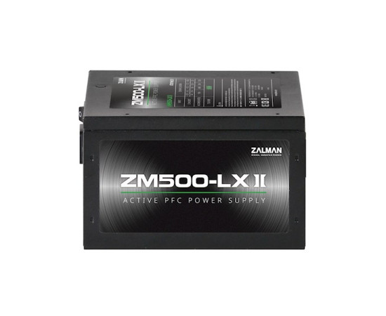 Zalman კვების ბლოკი ZM500-LXII (500W) PSU, 500W, Active PFC, 85%, 200-240V, EU