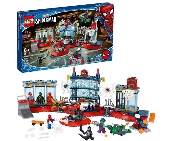 Lego მარველი Attack on the Spider Lair 76175