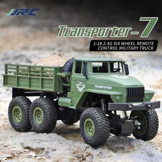 სათამაშო მანქანა JJRC Q68 2.4G 4WD RC Vehicle Off-Road Military Truck Carl Green, 2 image