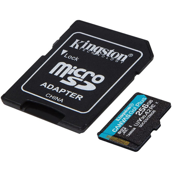 Kingston მეხსიერების ბარათი 256GB microSDXC C10 UHS-I U3 A2 R170 SDCG3/256GB, 2 image