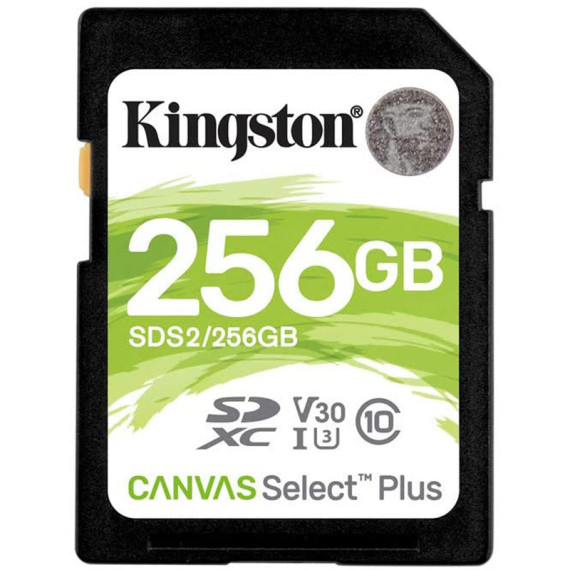 Kingston მეხსიერების ბარათი 256GB SDXC C10 UHS-I R100MB/s SDS2/256GB
