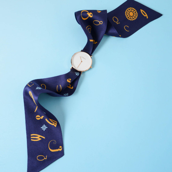 შარფი საათი - ბორჯღალო, სამაჯურის მასალა: აბრეშუმი, 4 image შარფი საათი - ბორჯღალო, სამაჯურის მასალა: აბრეშუმი, 4 image