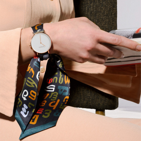 მაჯის საათი - ენ - ოქროსფერი, სამაჯურის მასალა: აბრეშუმი, 2 image მაჯის საათი - ენ - ოქროსფერი, სამაჯურის მასალა: აბრეშუმი, 2 image