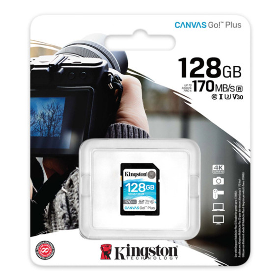 Kingston ფლეშ მეხსიერების ბარათი SDG3/128GB SDXC Go Plus 170R V30 109063, 3 image