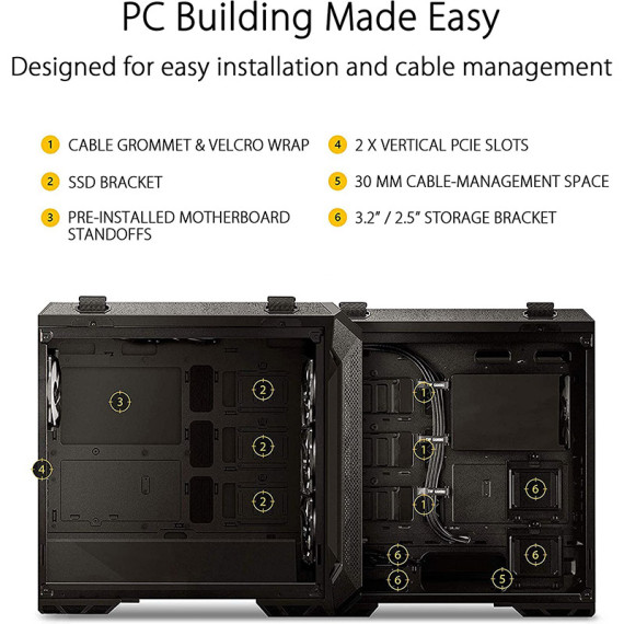 Asus კომპიუტერის ქეისი, 5 image