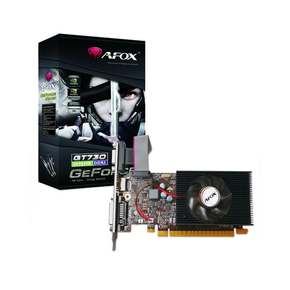 AFOX ვიდეო დაფა GeForce GT730 2GB DDR3 128Bit DVI-HDMI-VGA Low profile