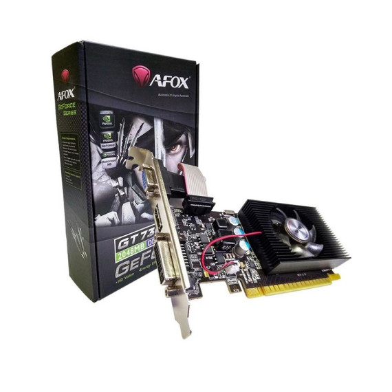 AFOX ვიდეო დაფა GeForce GT730 2GB DDR3 128Bit DVI-HDMI-VGA Low profile, 2 image