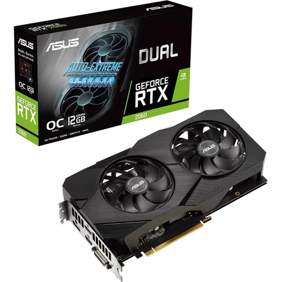 Asus ვიდეო დაფა GeForce RTX2060 12GB GDDR6 DUAL EVO OC