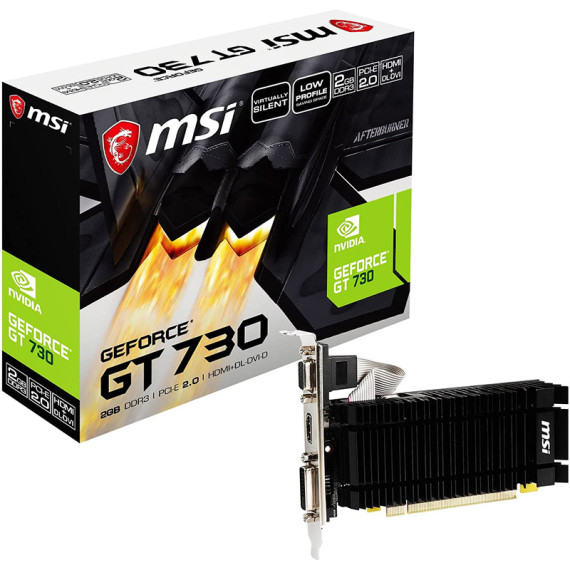MSI ვიდეო დაფა GeForce GT730 2GB DDR3 low profile silent