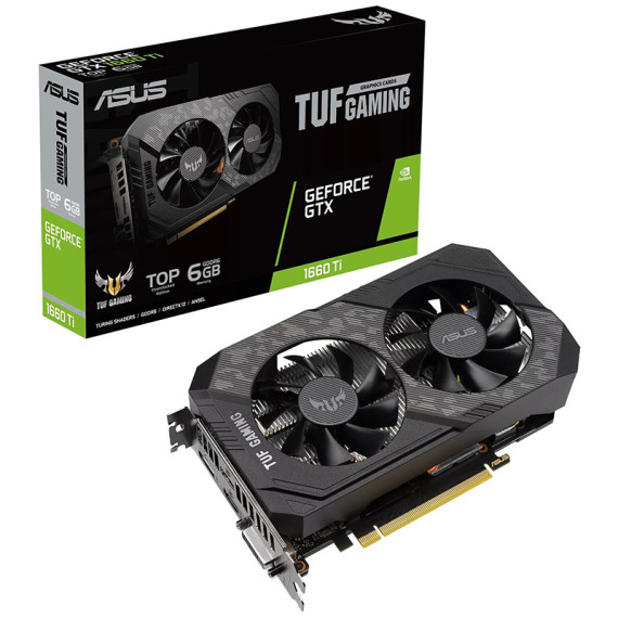 Asus ვიდეო დაფა GeForce GTX1660TI 6GB GDDR6 TUF EVO GAMING TOP Edition