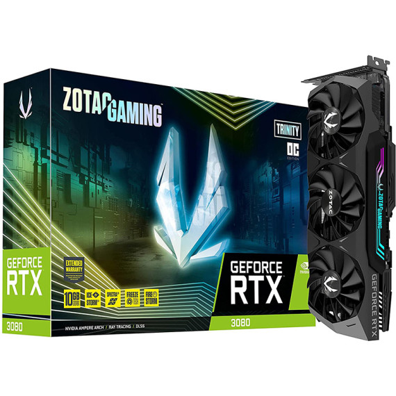 ZOTAC ვიდეო დაფა GeForce RTX3080 10GB GDDR6X TRINITY OC GAMING LHR