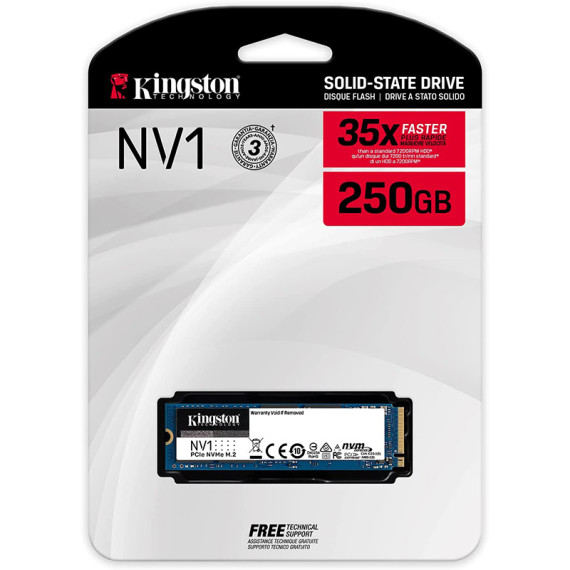 Kingston შიდა მყარი დისკი SSD M.2 NVMe PCIe 3.0 4x 250GB NV1 2280, 3 image