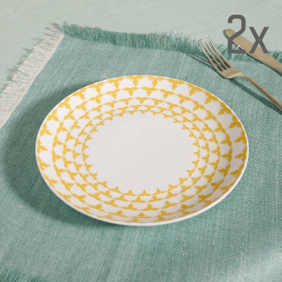 თეფში (2ც) - მარიამ-მართა - ფაიფური - 20სმ, 2 image