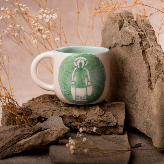 ჭიქა -მეთევზე- ხელნაკეთი, 2 image