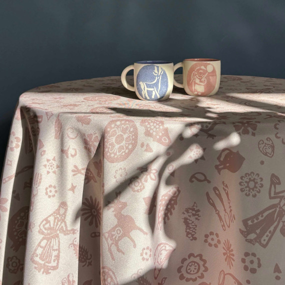 სუფრა - ქიმერიონი - ვარდისფერი, აირჩიეთ მასალა: პოლიესტერი, ზომა: 210x140, 3 image