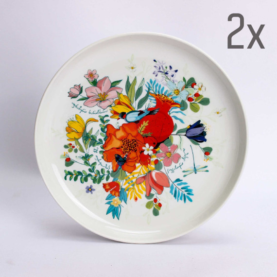 თეფში (2ც) - ბროწეულების ბაღი - 19სმ, 2 image