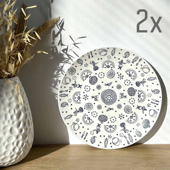 თეფში (2ც) - კალა - 20სმ, 2 image