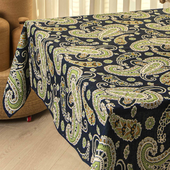 სუფრა - მანები - მწვანე, ზომა: 210 x 140 სმ, აირჩიეთ მასალა: პოლიესტერი, 2 image