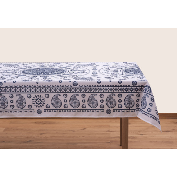 სუფრა - კალა - თეთრი, ზომა: 140 x 140 სმ, აირჩიეთ მასალა: პოლიესტერი, 3 image