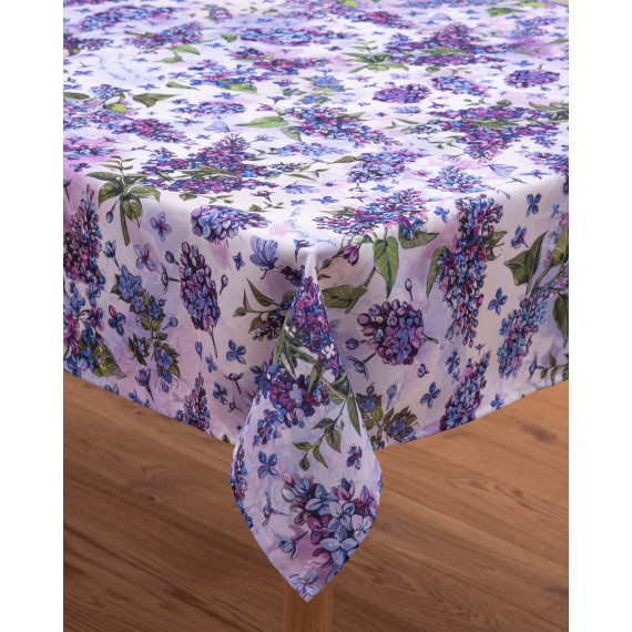 სუფრა - იასამანი - თეთრი, ზომა: 140 x 140 სმ, აირჩიეთ მასალა: პოლიესტერი, 7 image