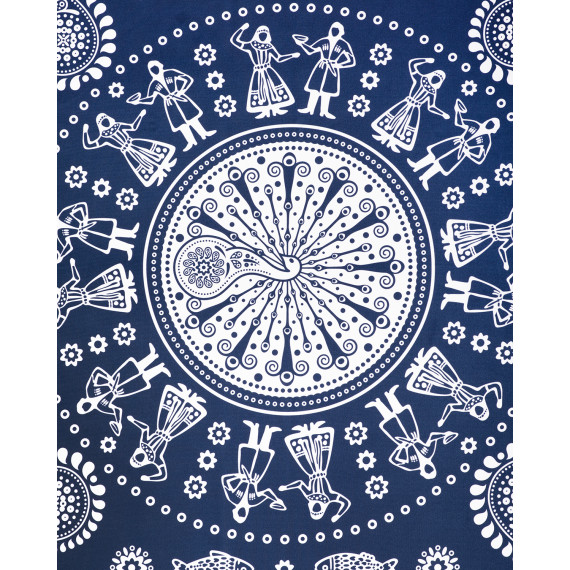 სუფრა - კალა - ლურჯი, ზომა: 140 x 140 სმ, აირჩიეთ მასალა: პოლიესტერი, 7 image