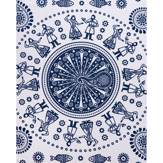 სუფრა - კალა - თეთრი, ზომა: 140 x 140 სმ, აირჩიეთ მასალა: პოლიესტერი, 6 image