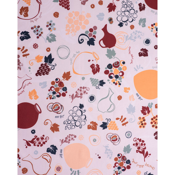 სუფრა - ქვევრები - თეთრი, ზომა: 140 x 140 სმ, აირჩიეთ მასალა: პოლიესტერი, 10 image