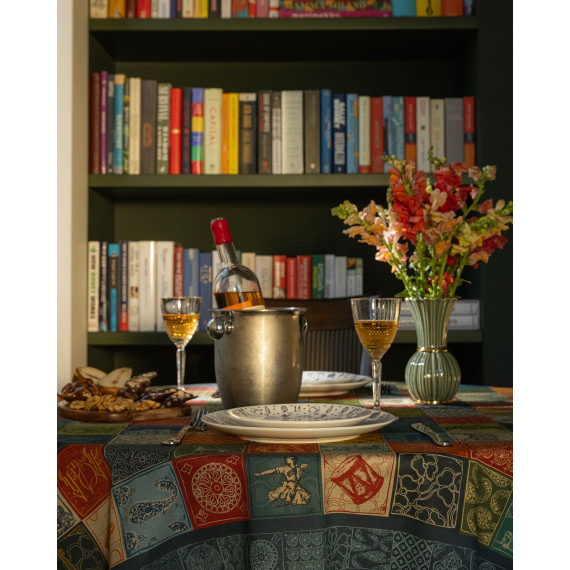 სუფრა ქართული, ზომა: 210 x 140 სმ, აირჩიეთ მასალა: პოლიესტერი, 2 image